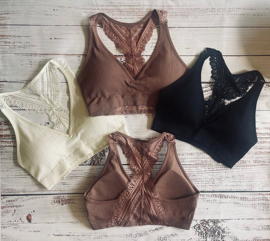 Lace Racerback Bralette (3 COLORS)