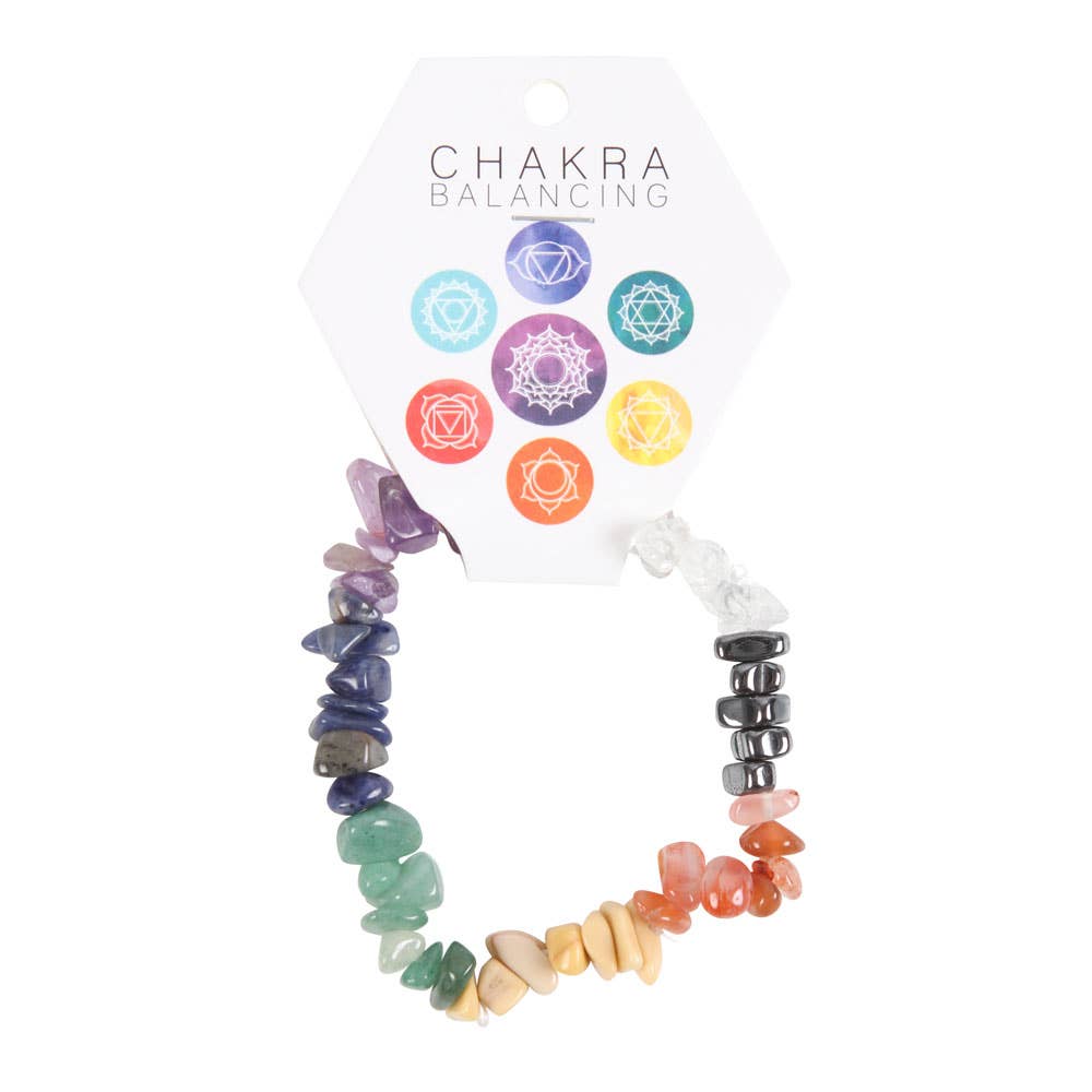 Chakra Crystal Chip Bracelet