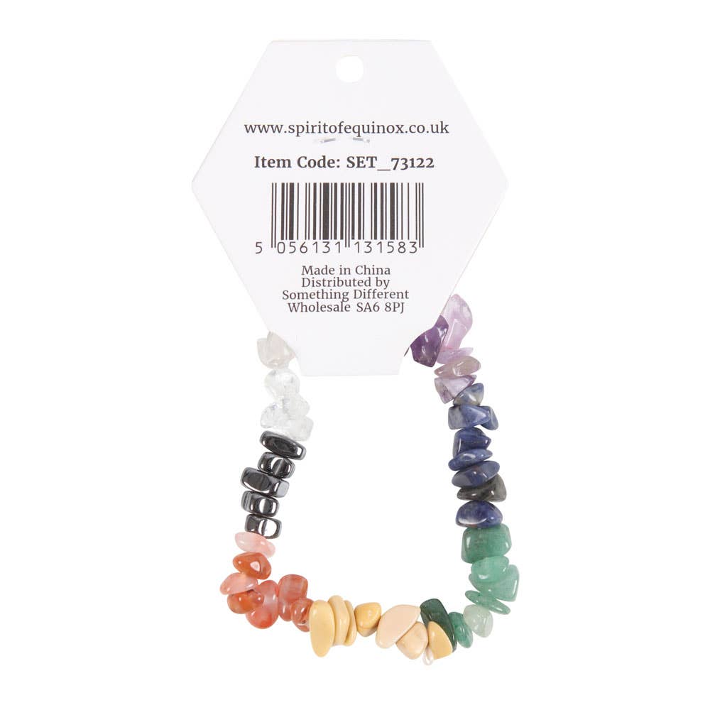 Chakra Crystal Chip Bracelet