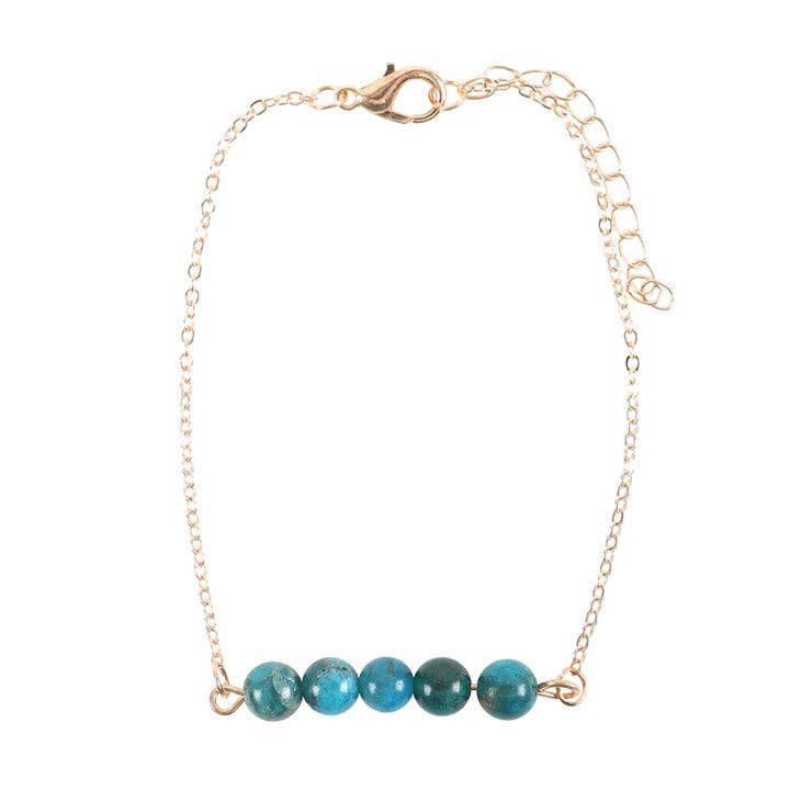 Apatite Crystal Beaded Chain Bracelet