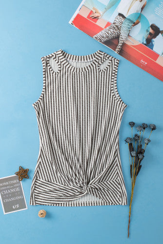 Cut out striped tank